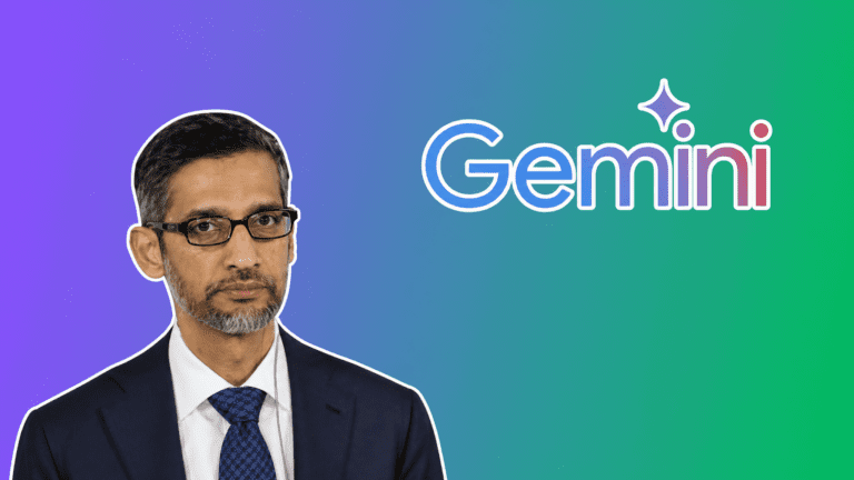 Sundar Pichai and Gemini logo, AI Insider Week 21 Story 2