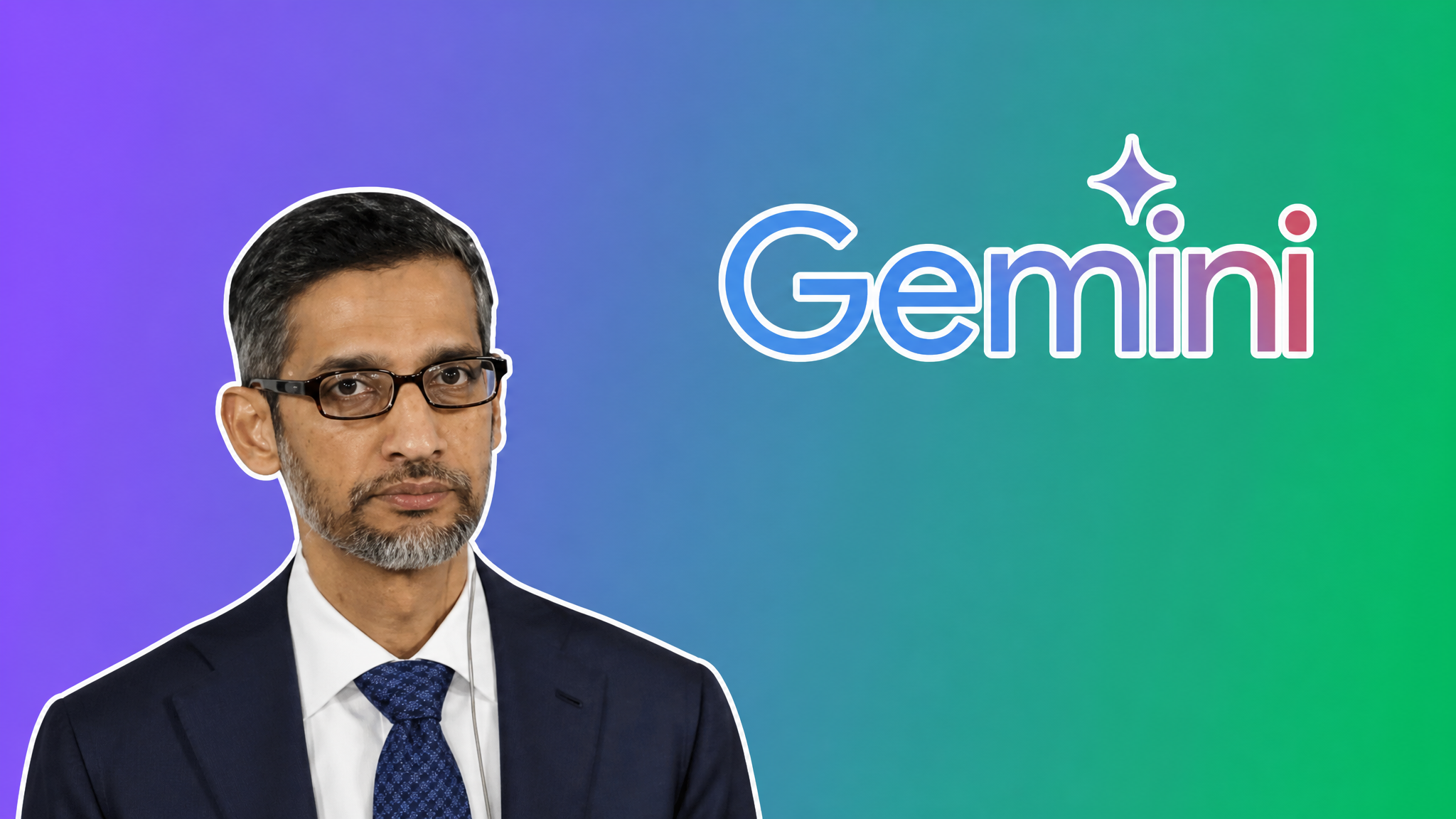 Sundar Pichai and Gemini logo, AI Insider Week 21 Story 2
