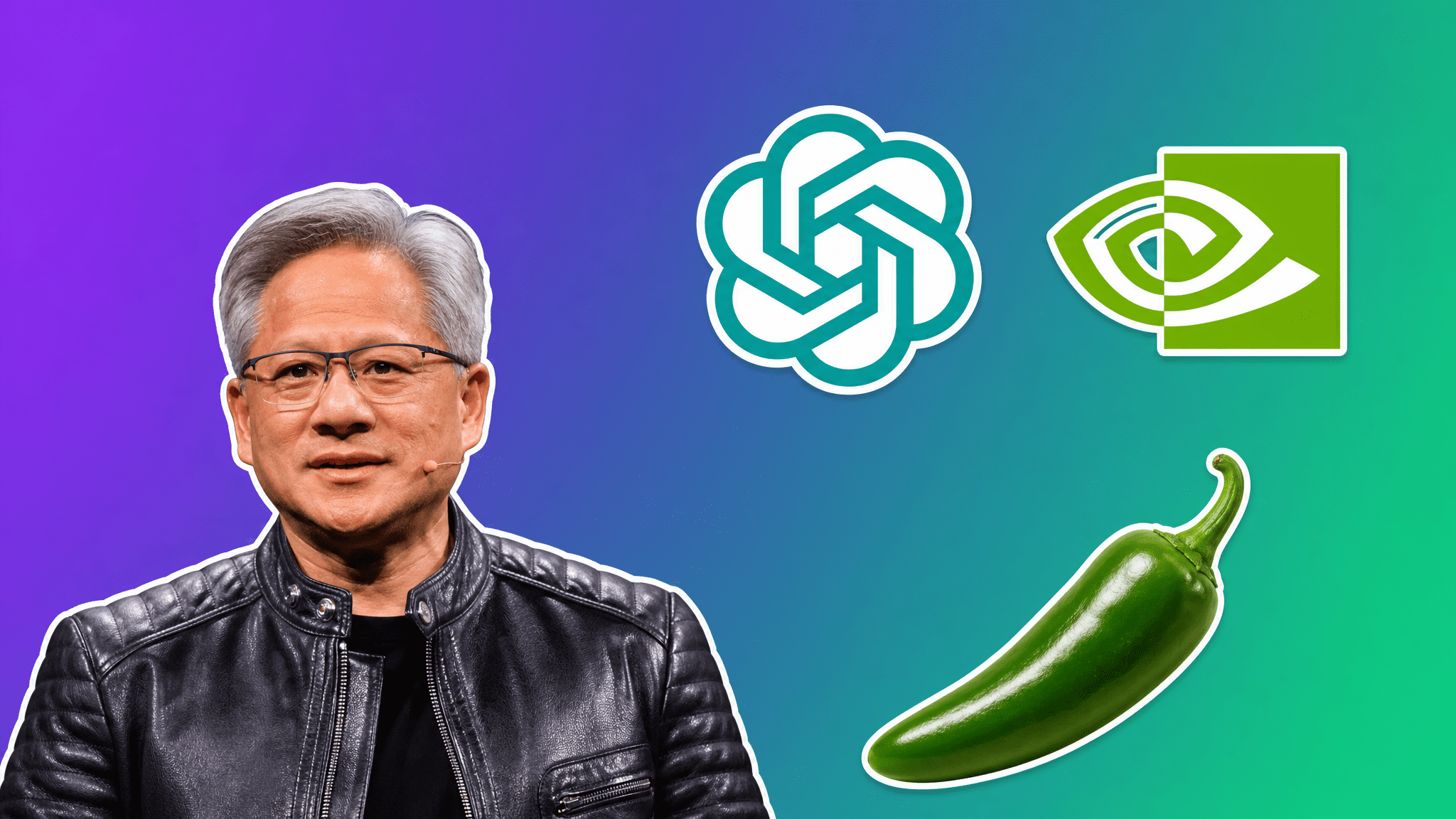 AI news Nvidia with Jensen Huang, OpenAI and the Jalapeno chip. Noticias de IA Nvidia.