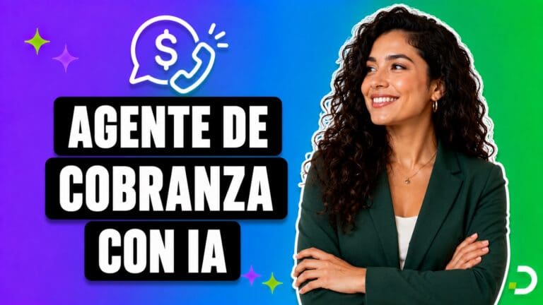Agente de cobranza con IA con acento mexicano recuperando cartera
