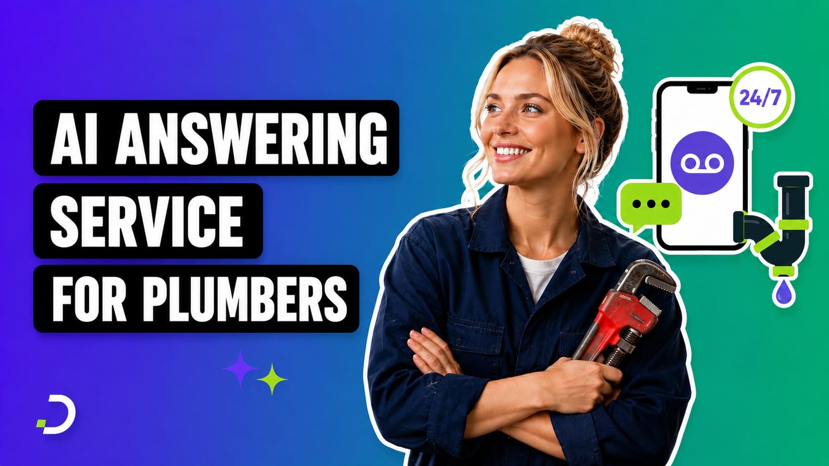 AI answering service taking a plumbing emergency call 24/7 in English and Spanish