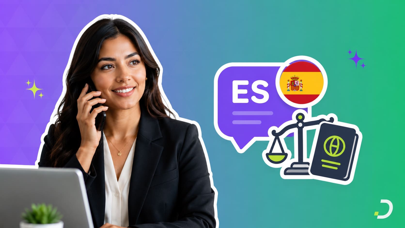Bilingual AI intake agent answering a Spanish-speaking client call for an immigration law firm