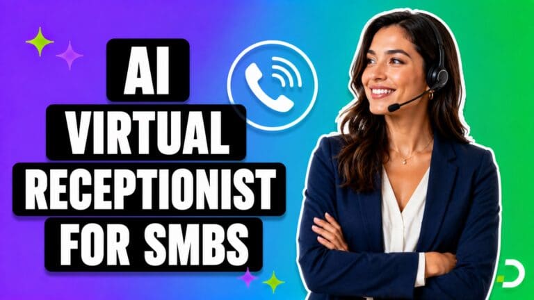 AI virtual receptionist answering calls for a small business
