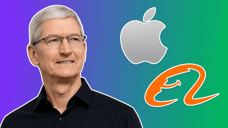 Tim Cook with the Apple and Alibaba logos, AI news Apple Qwen cover
