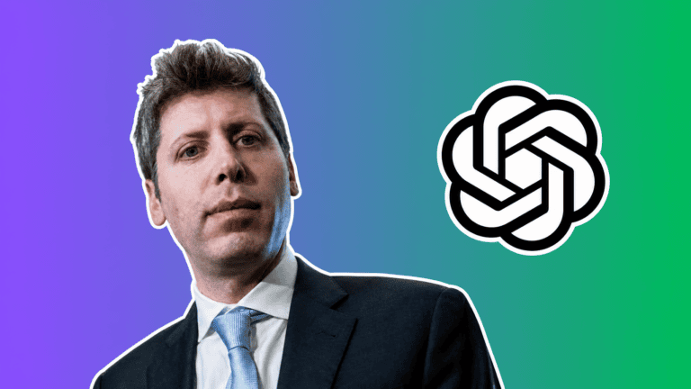 Sam Altman with the ChatGPT logo, AI news ChatGPT Work cover