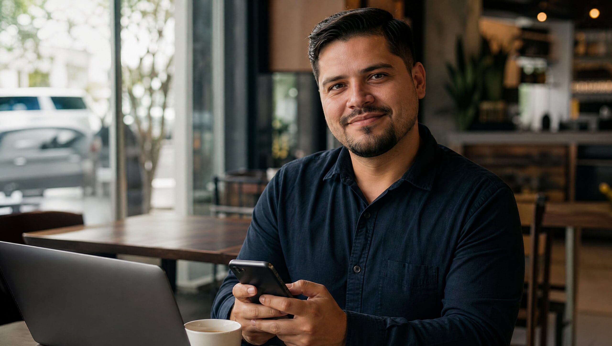 Emprendedor vendiendo por WhatsApp Business con IA para ventas desde el celular