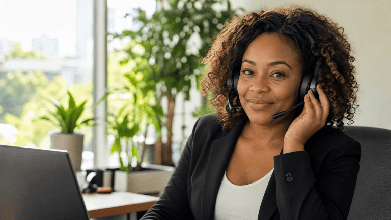 AI voice agent for insurance handling a client call