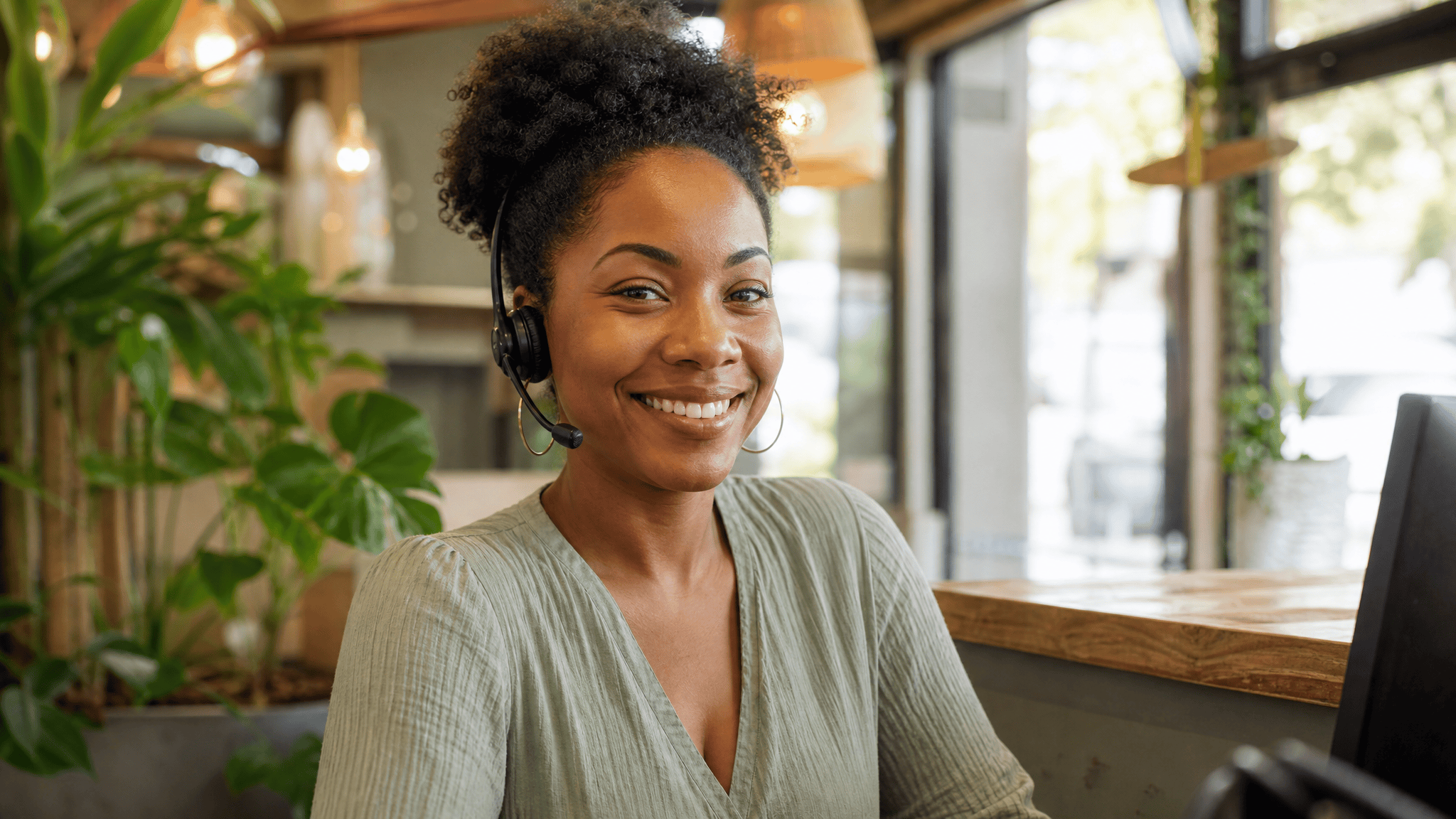 AI receptionist answering a call for a small business