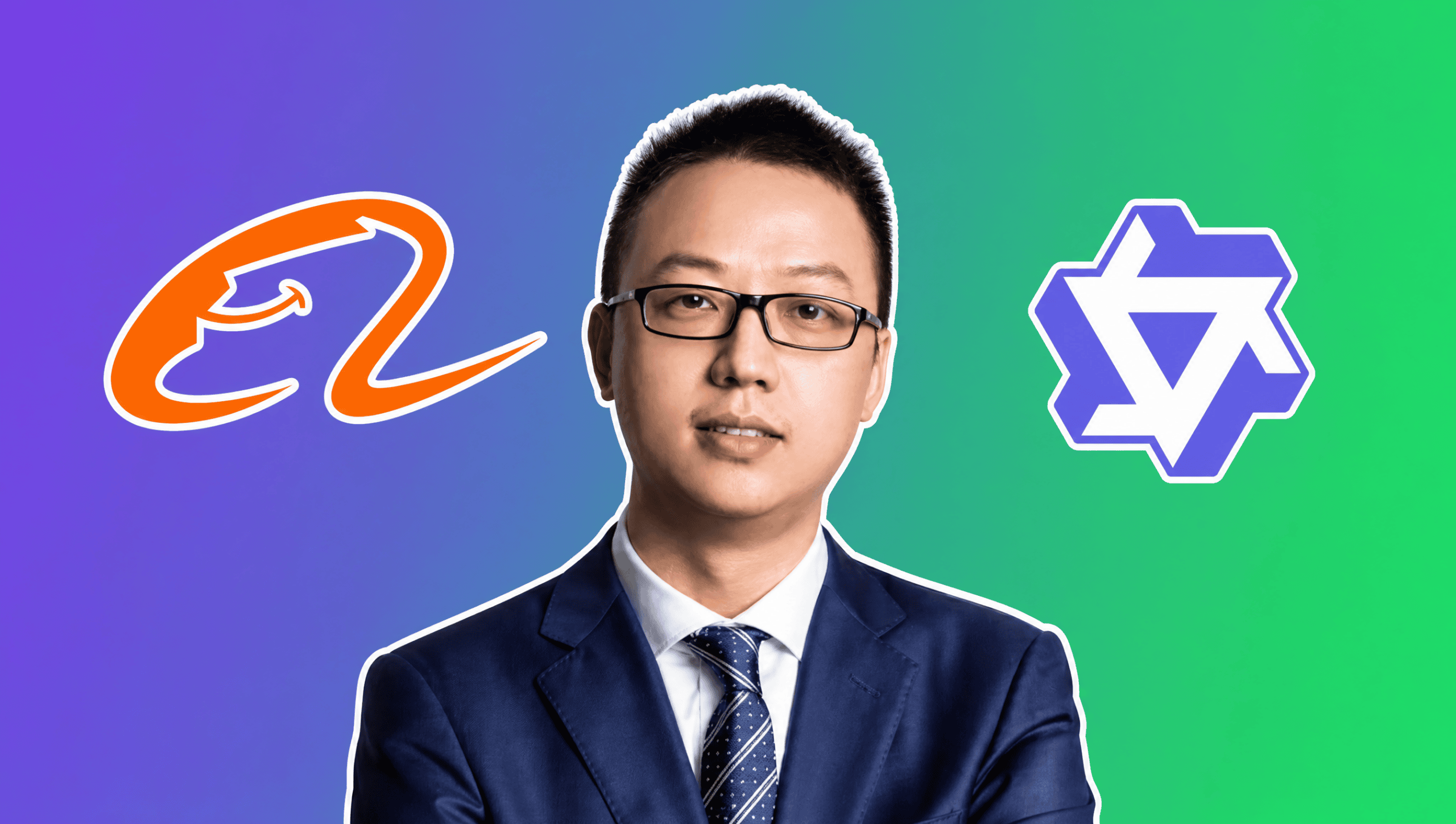 Eddie Wu with the Alibaba and Qwen logos over a purple to green gradient, AI Insider Week 35