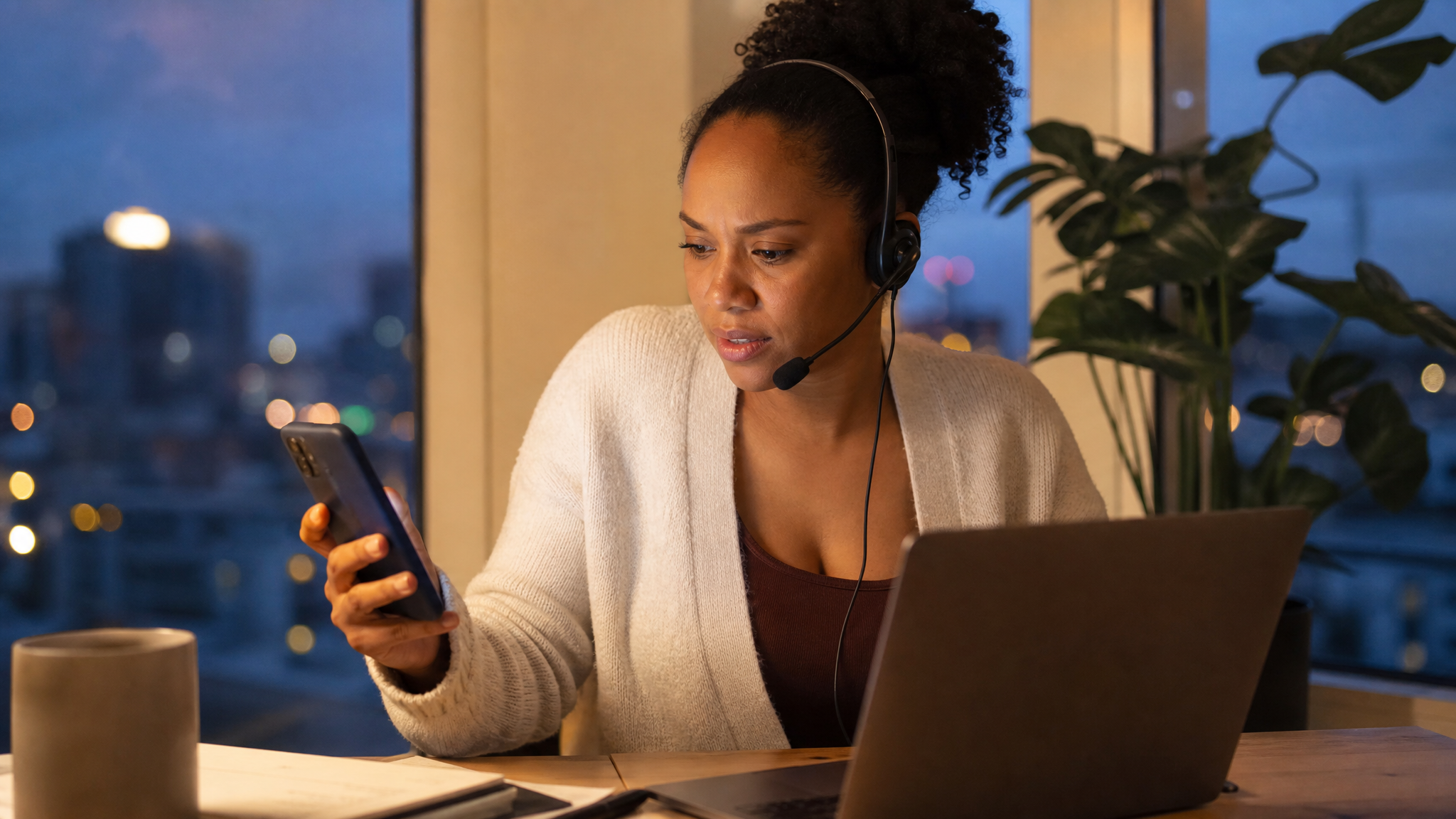 AI receptionist taking an after-hours call for a small business